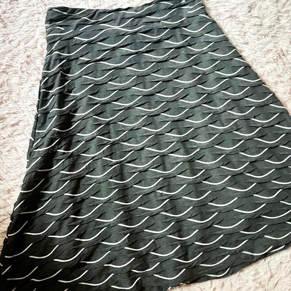 Tiered Ruffle Abstract Artistic Mermaid Scales Skirt Womens S Quirky Eclectic - Picture 2 of 5